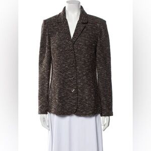 St. John Collection Vintage Four Button Tweed Blazer & Matching Knit Pants Set